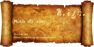 Muth Áron névjegykártya