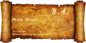 Muth Áron névjegykártya
